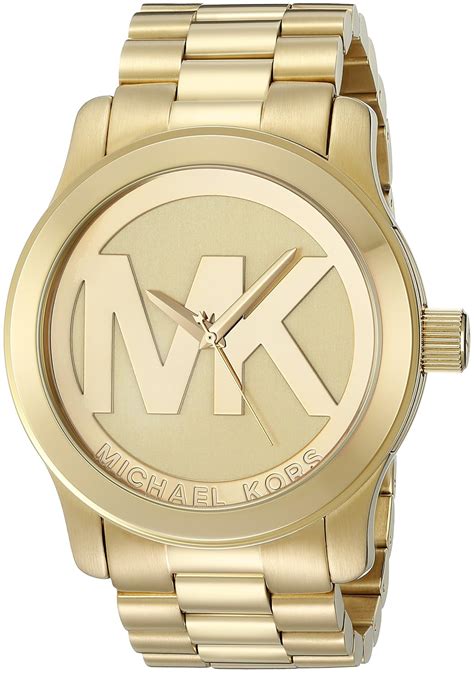 michael kors horn acrylic watch|Michael Kors Watch, Women's Runway Gold.